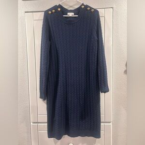 Charter Club Navy Cable Knit Sweater dress